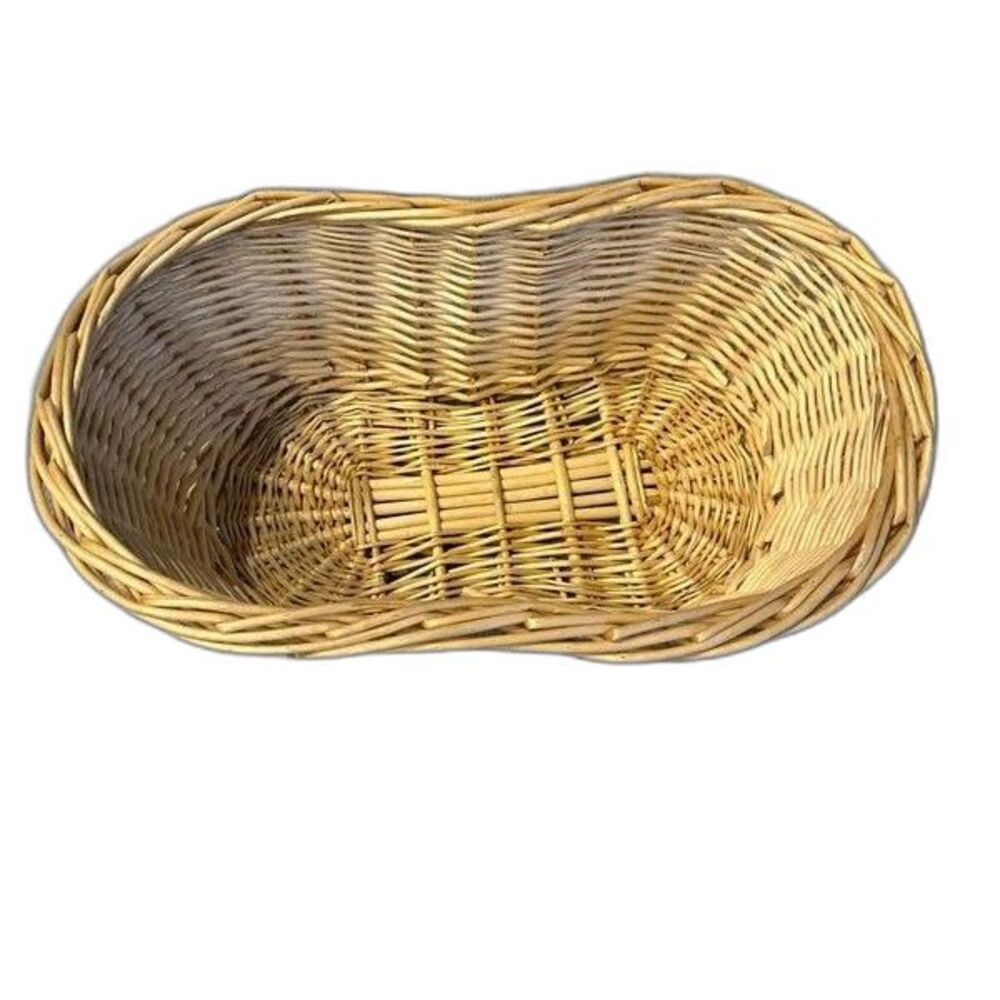 Vintage Wicker Woven Storage Basket Natural Rattan Rectangular Basket - Picture 5 of 7